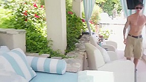 Spoiled rich teen 18+ slut gets a creampie from poolboy