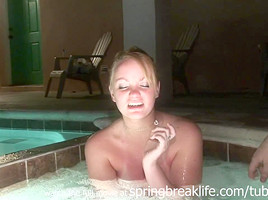 SpringBreakLife Video: Sunburnt Hot Tub Girl