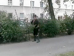 Spying a housewife ride her husband