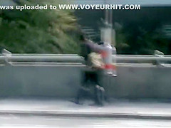 Spying a housewife ride her husband
