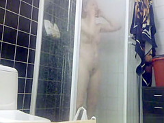 Spying friend taking shower