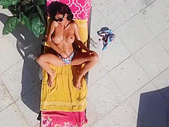 Spying on the MILF neighbor with a drone leads to sex