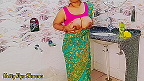 Step Sister Share A Bed In Green Saree With Step Brother In A Hotel Room
