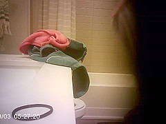 Step sister Caught Pissing And Showering After Pool