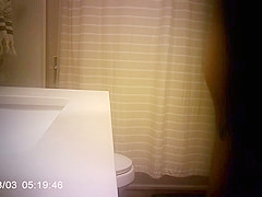 Step sister Caught Pissing And Showering After Pool