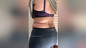 Step sister In Law Shows Her Bra Cleavage At House Work