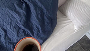 Stepson Visits Stepmom In Her Bed To Bring Her Coffee And Touches Her