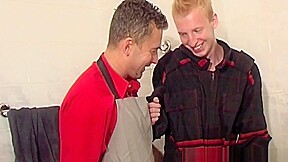 Straight fireboy fucked by older in bathroom - StraightFuckingBoy