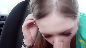 Stranded Smalltit teen 18+ Gives Blowjob In Pov