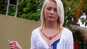 Stranded teen 18+ fingered and fucked in pussy