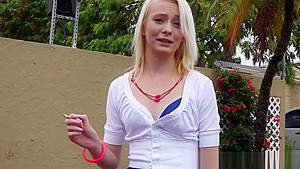 Stranded teen 18+ fingered and fucked in pussy