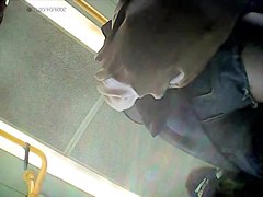 Street candid clip with the view of shorts up skirt