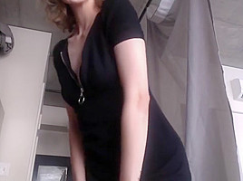 Striptease blonde amateur college girl