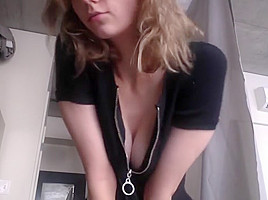 Striptease blonde amateur college girl