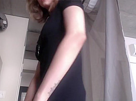 Striptease blonde amateur college girl