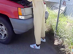 Stuck Fetish Labor Day - Viva Athena Gets Stuck In A Truck