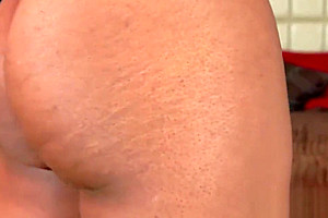 Stunning ebony shemale masturbating solo