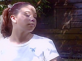 Stunningly Pretty Beauty Fucks In The Sun, Takes Dick Deep
