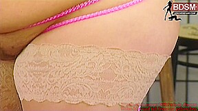 Submissive german chubby housewife bound at bdsm session