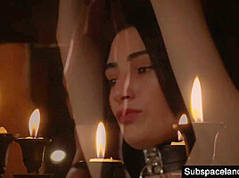 Submissive hot slave gets tied up and fucked hard