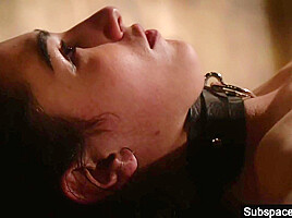 Submissive hot slave gets tied up and fucked hard