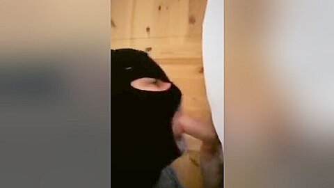 Sucking off straight guy in gloryhole