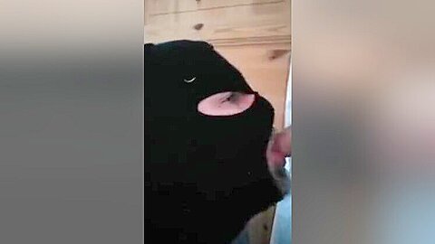 Sucking off straight guy in gloryhole