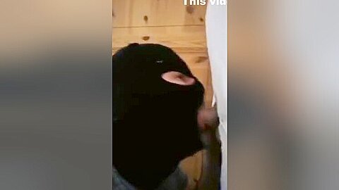 Sucking off straight guy in gloryhole