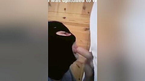 Sucking off straight guy in gloryhole
