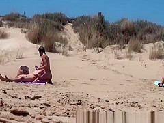 Sunbathing Nudist Beach Two Couple Fuck