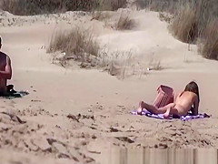 Sunbathing Nudist Beach Two Couple Fuck