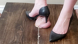 Sunday fun PT1 Amateur Girlfriend crushes my balls in black high heels