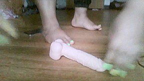 Super Thick BBW Crushing Dildo Wih Sexy Feet