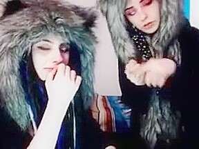 Super hot goth emo college girl webcam tattoo piercing tease