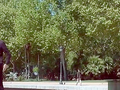 Sweet Asian disgraced in public of Madrid