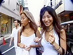 Sweet Jap dykes enjoying hot Sapphic love