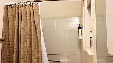 Taking a shower and playing with my cock
