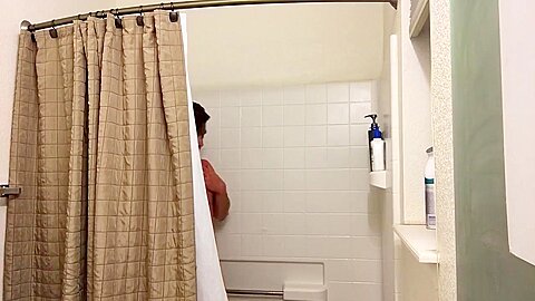 Taking a shower and playing with my cock