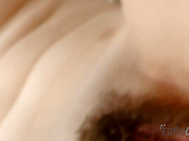 Tattooed teen 18+ With Hairy Gash Panty Stuffing Speculum Cervix View