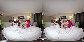 Taylor Nicole And Hannah Grace Lesbian Fun With Rebel Watching - Amateur Lesbian VR Porn Voyeur
