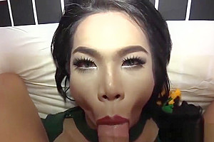 Thai ladyboy with a perfect body gets fucked POV style