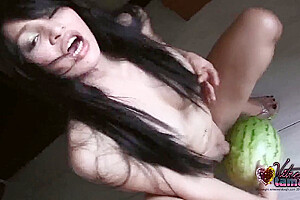 The Sexy Ladyboy Babe With Big Tits And A Desire For Some Hot Ass Fuckd A Melon Hole And Then Licks It
