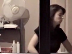 The window of my neighbor is opened showing her nude boobs