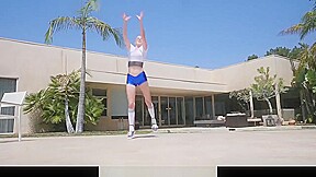 TheReaLWorkout - Busty Bouncy Football teen 18+ Gargles On Balls