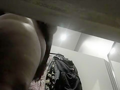 Thick booty girl in the changing cabin