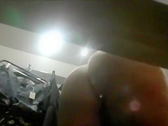 Thick booty girl in the changing cabin