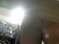 Thick booty girl in the changing cabin