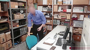 Thief store cashier sucks officers dick