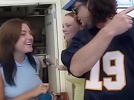 This Beefcake Scores Two Lovely Ladies For His Shaft