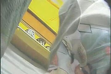 This is a hardcore upskirt action with some chubby ass